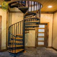 Durable staircase/indoor steel wood spiral staircase for small spaces