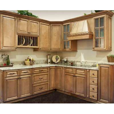 Modular Modern Oak Solid Wood Kitchen Cabinets