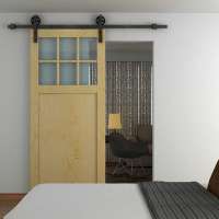 Classic Minimalism Solid Wood Interior Sliding Barn Door Slabs