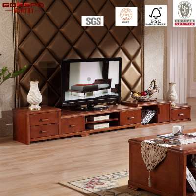 Industrial Style Wooden TV Stand , Vintage TV Stand Latest Design Wood Led TV Stand