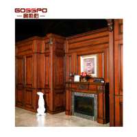 Wood Wall Panel Classic Villa Decoration