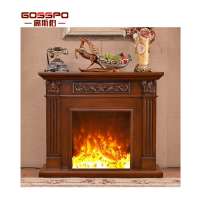 GSP15-006 Indoor Wood Fireplaces Fireplace Mantel With Remote Control